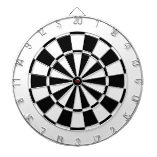 white and black dartboard
