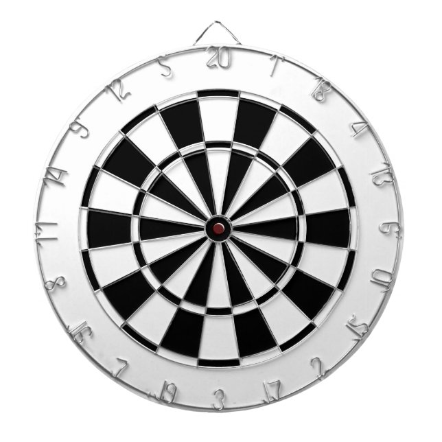 white and black dartboard (Front)