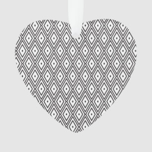 White and Black Diamonds Ornament