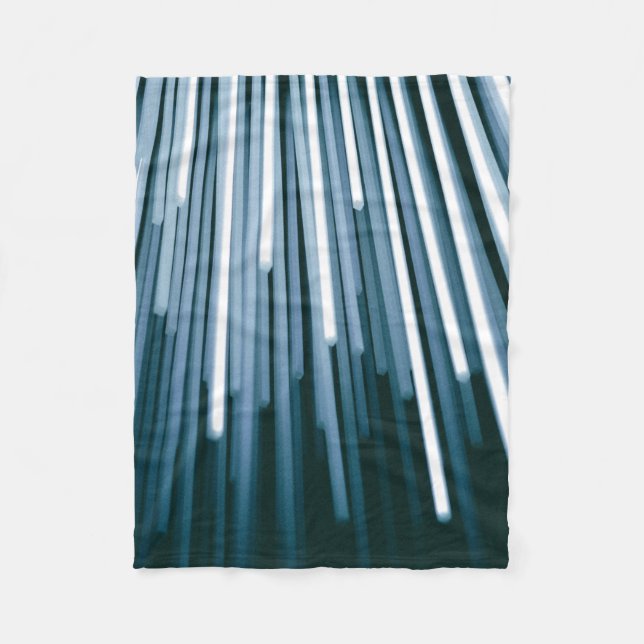 White and black digital fleece blanket (Front)