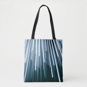 White and black digital tote bag