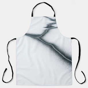 White and black drawing illustration apron