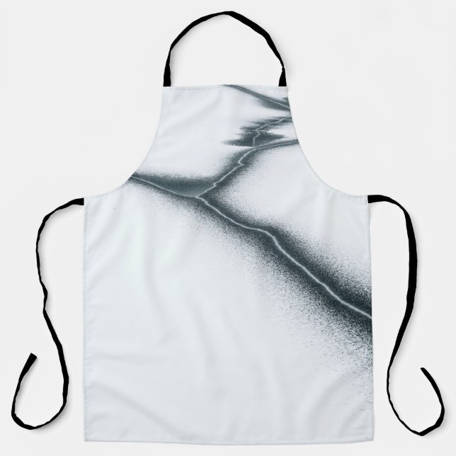 White and black drawing illustration apron (Front)