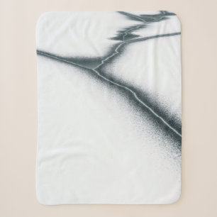 White and black drawing illustration sherpa blanket