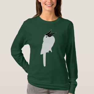 White and Black Exotic Hornbill Bird Graphic T-Shirt