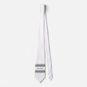 white and black Father of The Bride tie