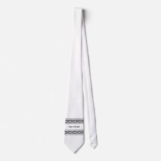 white and black Father of The Bride tie