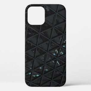 White and black floral textile iPhone 12 case