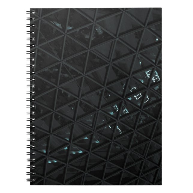 White and black floral textile notebook (Front)