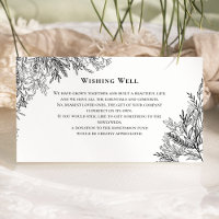 White and Black Greenery Wedding Wishing Well