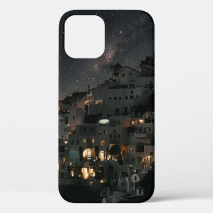 WHITE AND BLACK HOUSES NEAR BODY OF WATER DURING N iPhone 12 CASE