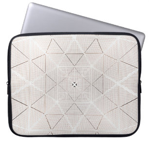 White and black illustration laptop sleeve