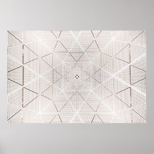 White and black illustration poster