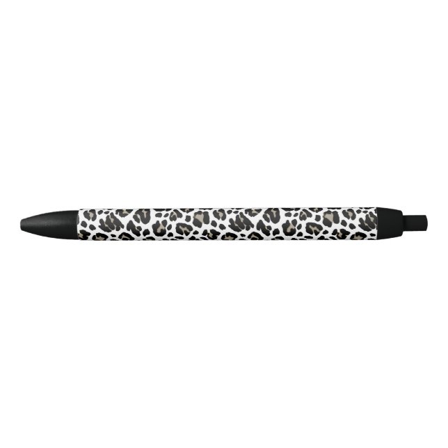 White and Black Leopard Print Ink Pen (Front)