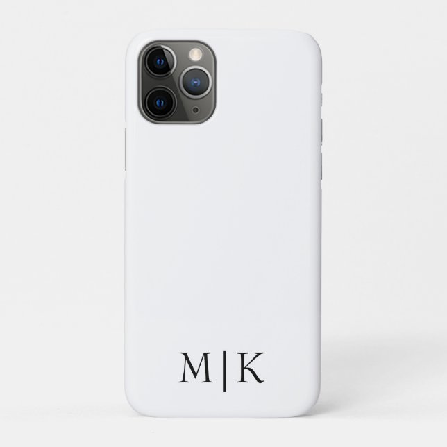 White and Black | Modern Monogram Case-Mate iPhone Case (Back)