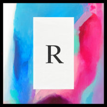 White and Black Monogrammed Minimalist