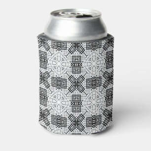 White and black openwork geometric pattern Anna Can Cooler