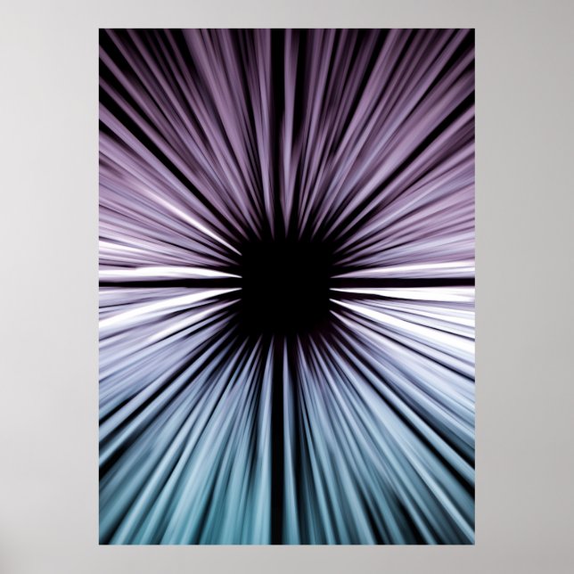 White and black optical illusion illustration poster (Front)