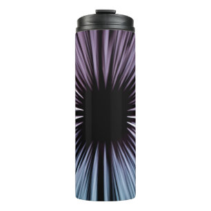 White and black optical illusion illustration thermal tumbler