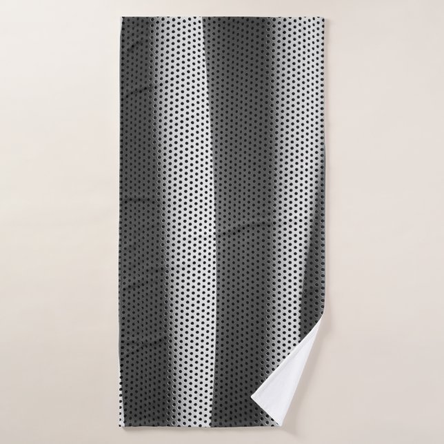 White and black polka-dot fabric bath towel (Bath Towel)