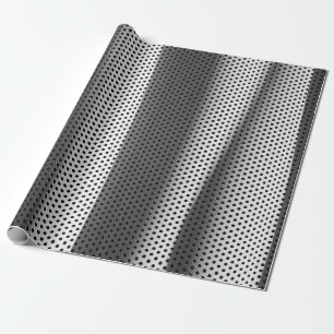 White and black polka-dot fabric wrapping paper