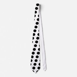 White and black polka dot necktie