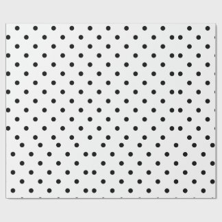 White and Black Polka Dot Wrapping Paper | Classic