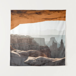 WHITE AND BLACK ROCK FORMATION UNDER BLUE SKY DURI TAPESTRY