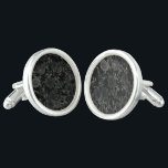 White and Black Rose Gothic Wedding Cufflinks<br><div class="desc">Our black and white floral rose gothic wedding cufflinks are made to match out Gothic Black Rose Wedding Collection.  Dark black and bright white contrast with an abundance of dark floral motifs.  Script font paired with serif font,  lends to an artistic look that matches well with gothic style.</div>