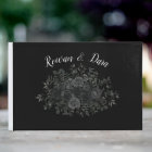 White and Black Rose Gothic Wedding Guest Book