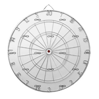 White and Black Simple and Modern Pattern Dartboard