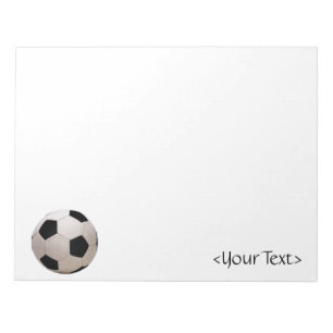 White and Black Soccer Ball Notepad