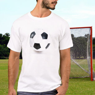 White and Black Soccer Ball T-Shirt