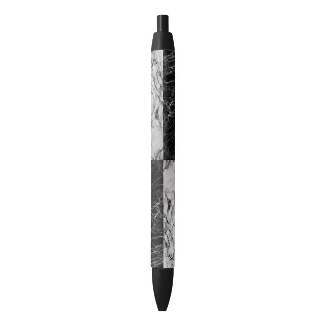 White And Black Squares Of Marble Stone Black Ink Pen (Front Vertical)