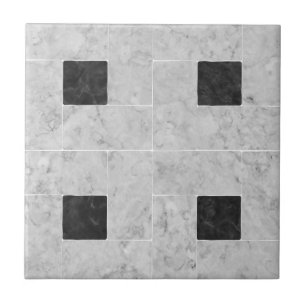 White and Black Stone Tile