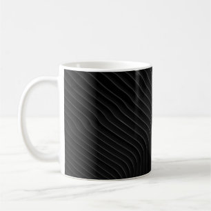 WHITE AND BLACK STRIPE DRESS SHIRT COFFEE MUG