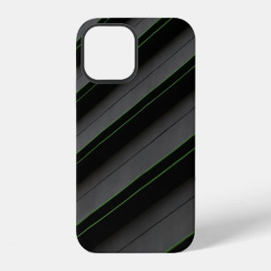 White and black stripe textile iPhone 12 case