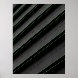 White and black stripe textile poster