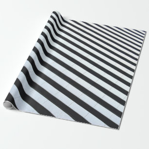 White and black striped illustration wrapping paper