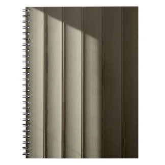 White and black striped textile notebook