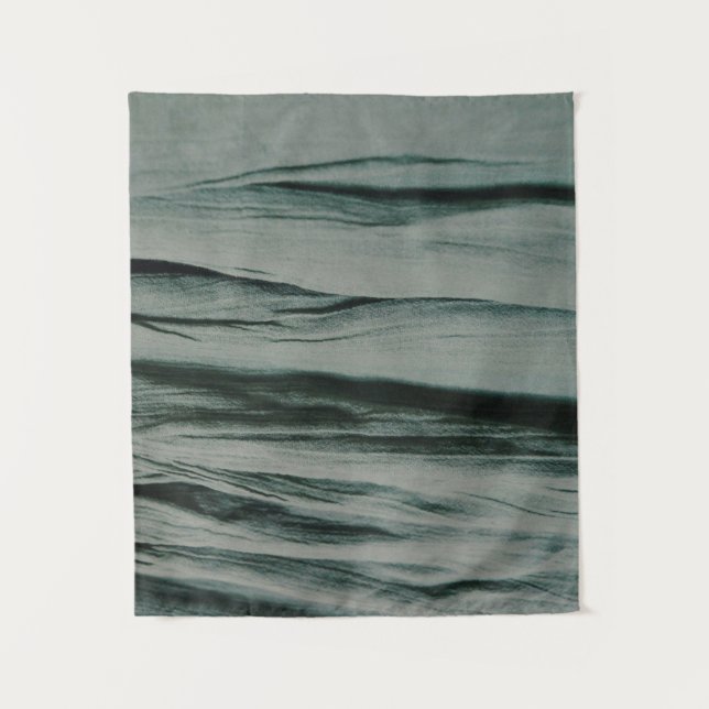 White and black striped textile tapestry (Front)