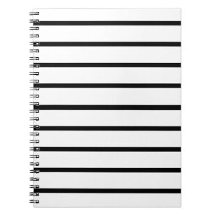 White and Black Stripes Design Notebook