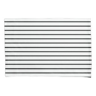 White and Black Stripes Design Pillowcase