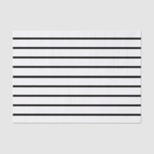 White and Black Stripes Design Tissue Paper