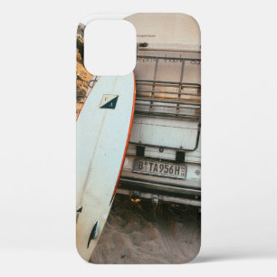 White and black surfboard iPhone 12 case