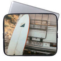 White and black surfboard