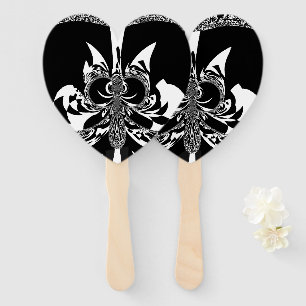 White and Black Traditional Fashion Colour Design Hand Fan