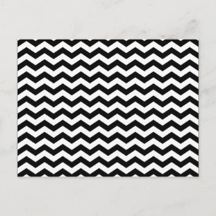 White and Black Zig Zag Postcard