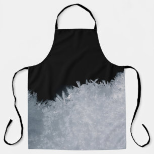 White and blue abstract painting apron