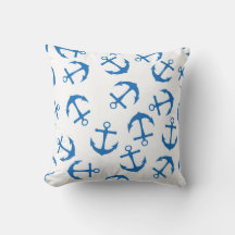  White and Blue Anchor Design